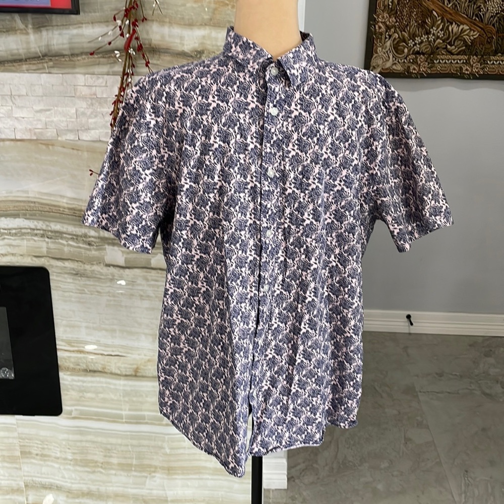 Wellington pink with blue rose pattern size XL